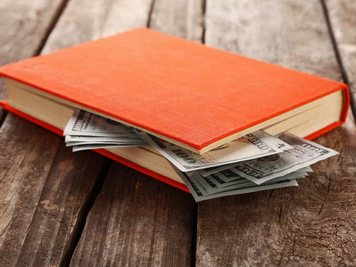 hidden money in a book