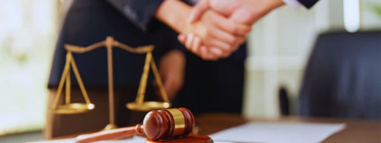 law practitioners shaking hands