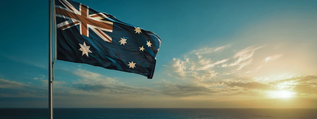 Australian flag as a representation for migration